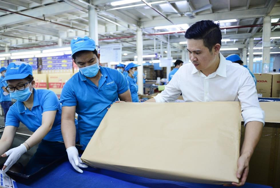 Tap doan Asanzo dung giay tai che thay ni lon boc san pham hinh anh 6 