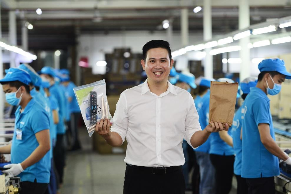 Tap doan Asanzo dung giay tai che thay ni lon boc san pham hinh anh 8 